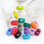 Silicone Wine Glass Marker Charms – Drink Labels for Party Bar Accessories