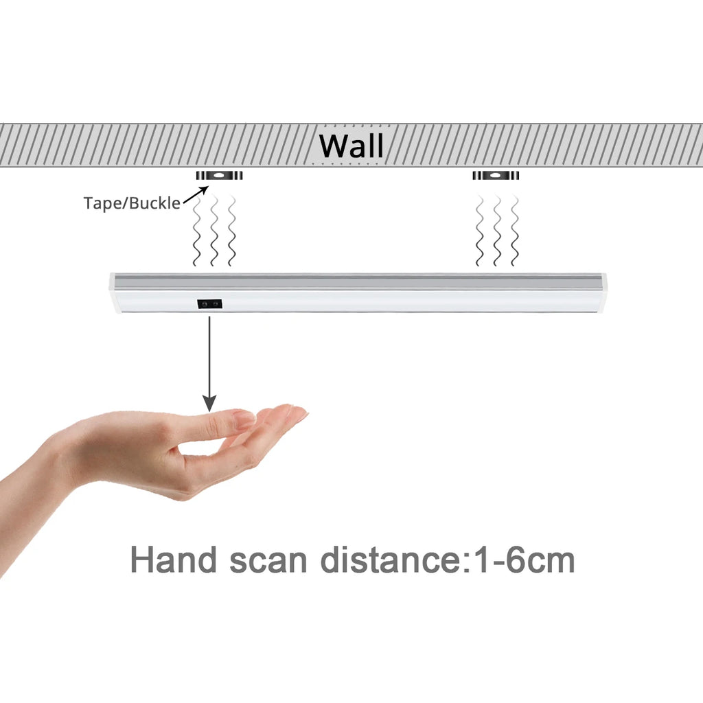Motion Sensor LED Light Bar – Hand Sweep Cabinet Lamp for Kitchen and Wardrobe