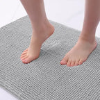Chenille Bathroom Mat – Ultra Soft Absorbent Non-slip Rug for Shower Floors