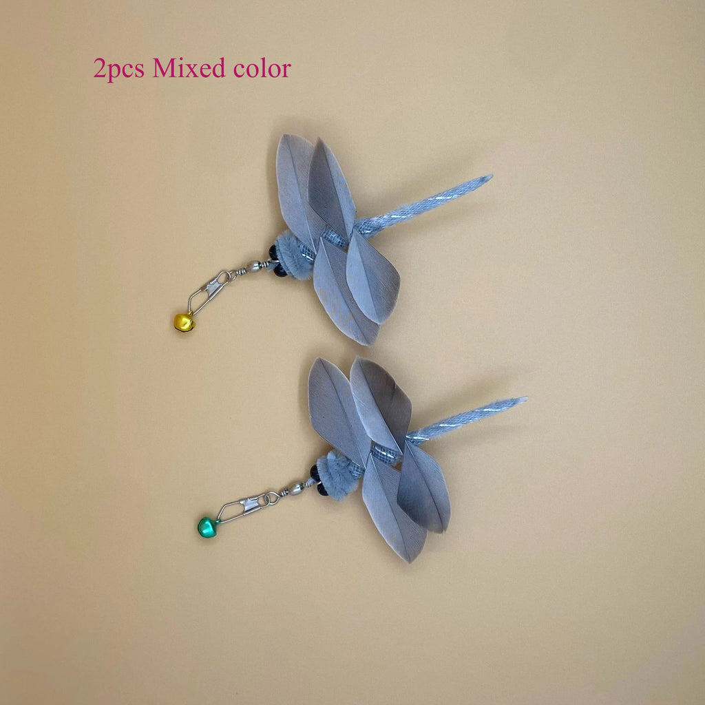 Feather Bell Cat Teaser Refills – Interactive Wand Toy Replacements for Pets