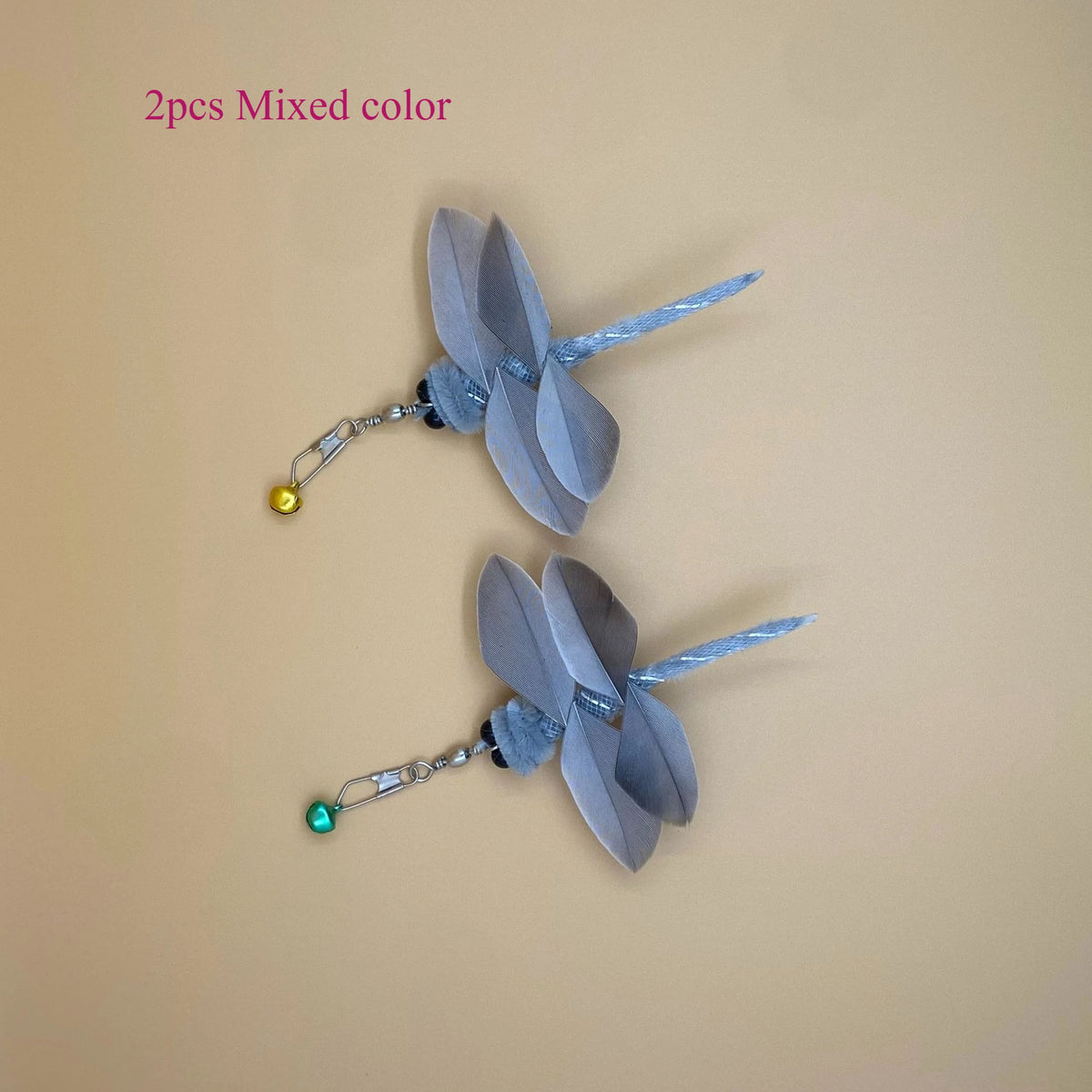 Feather Bell Cat Teaser Refills – Interactive Wand Toy Replacements for Pets