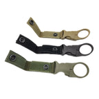 Nylon Webbing Bottle Holder – Tactical Carabiner Clip for Outdoor Hiking
