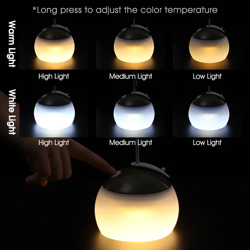 Portable Retro LED Camping Light – Waterproof Hanging Lamp for Outdoor Emergencies