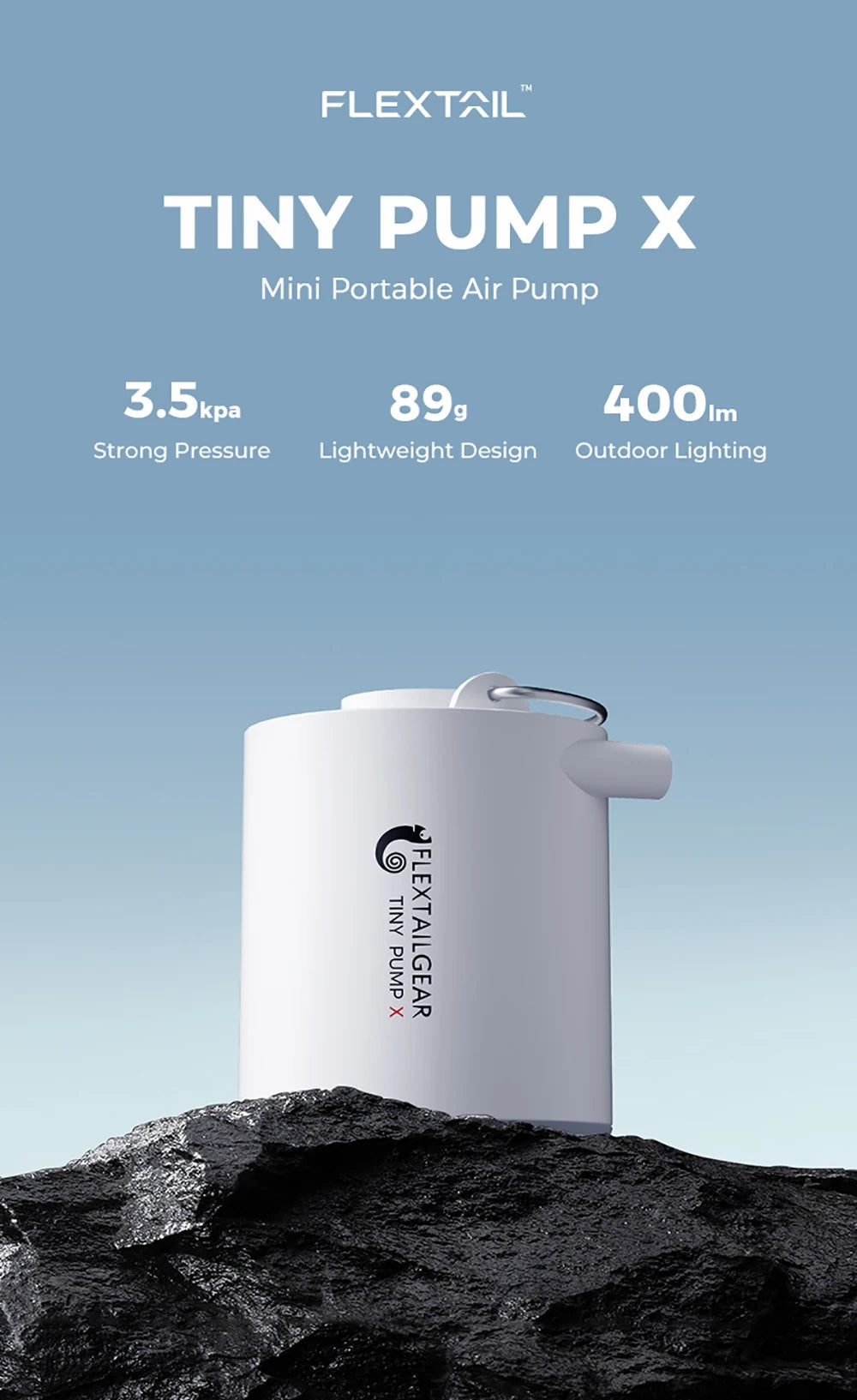Portable Electric Air Pump – Rechargeable Camping Light for Inflatables