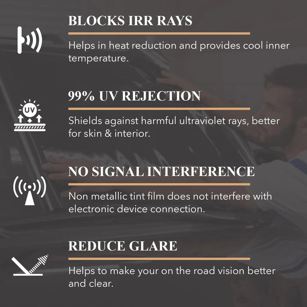 Car Window Tint Film – UV Protection Vinyl for Privacy and Solar Heat Blocking