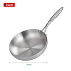 Stainless Steel Frying Pan – Nonstick Uncoated Cookware for Kitchen Stoves