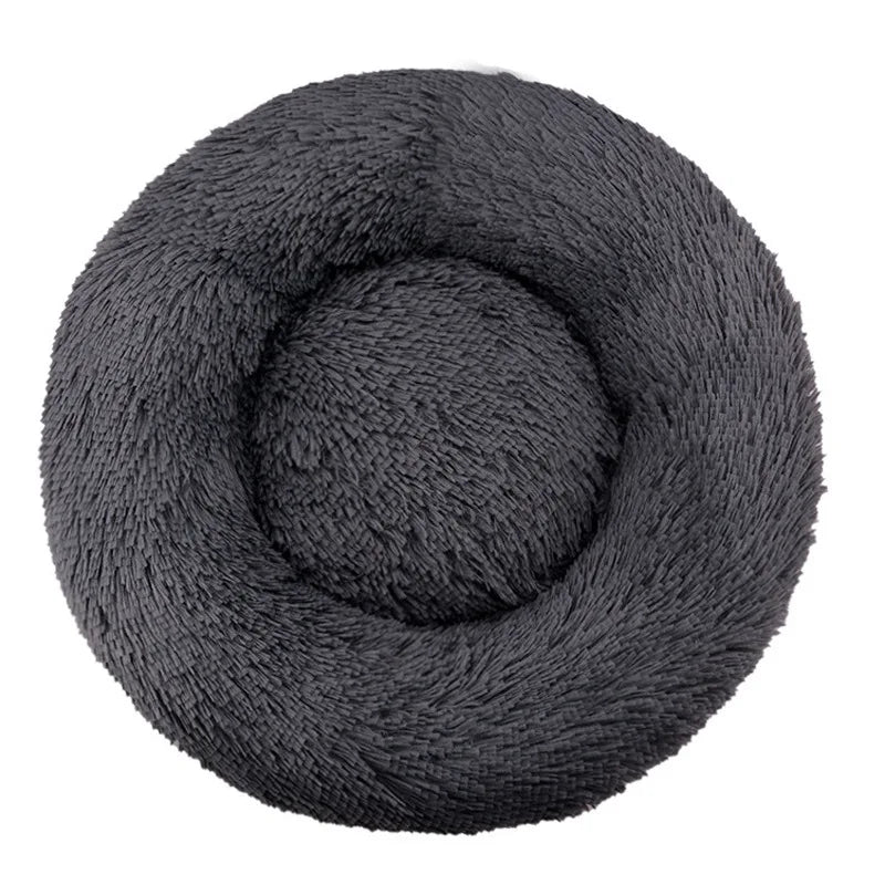 Plush Round Pet Bed – Warm Washable Sofa for Small to Large Dogs and Cats