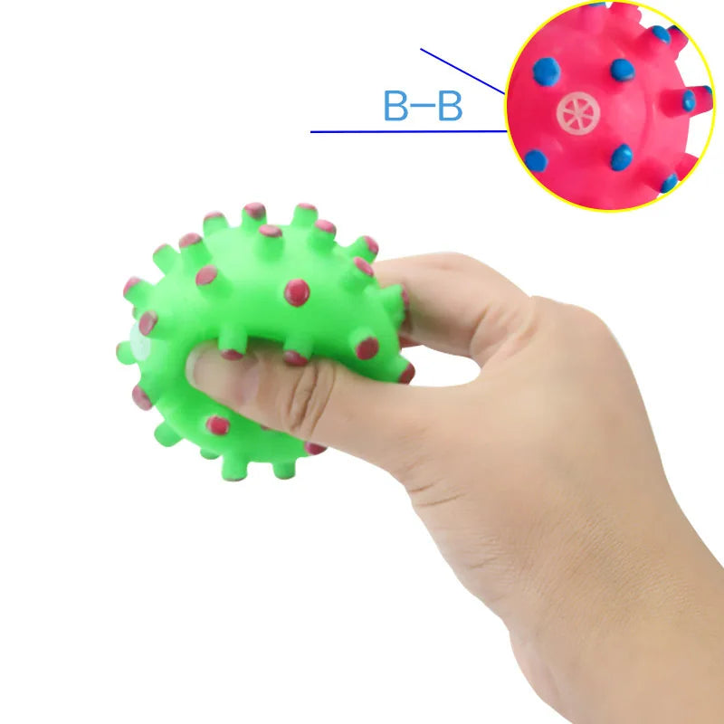 6cm Rubber Squeaky Ball – Durable Chew Toy for Small Dogs and Puppies