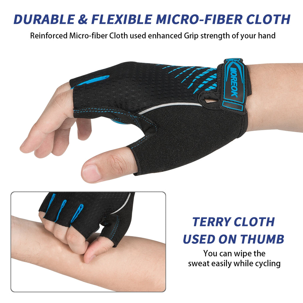 MOREOK Gel Padded Cycling Gloves – Breathable MTB Gear for Men and Women