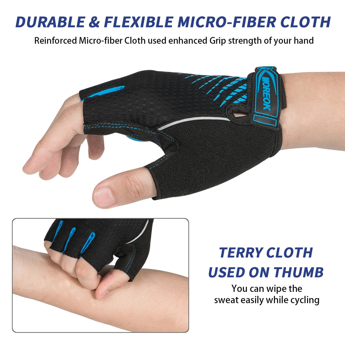 MOREOK Gel Padded Cycling Gloves – Breathable MTB Gear for Men and Women