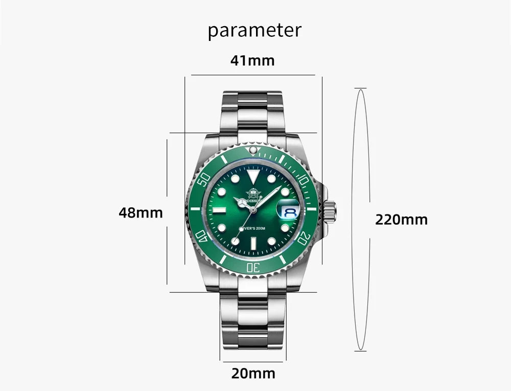 ADDIESDIVE Quartz Dive Watch – Stainless Steel Ceramic Bezel for Scuba Diving
