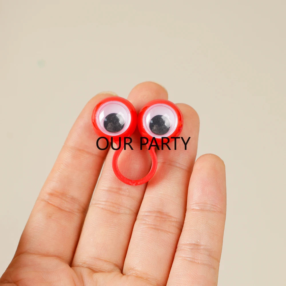 Wiggle Eye Finger Puppets – Googly Eye Rings for Kids Party Favors and Prizes