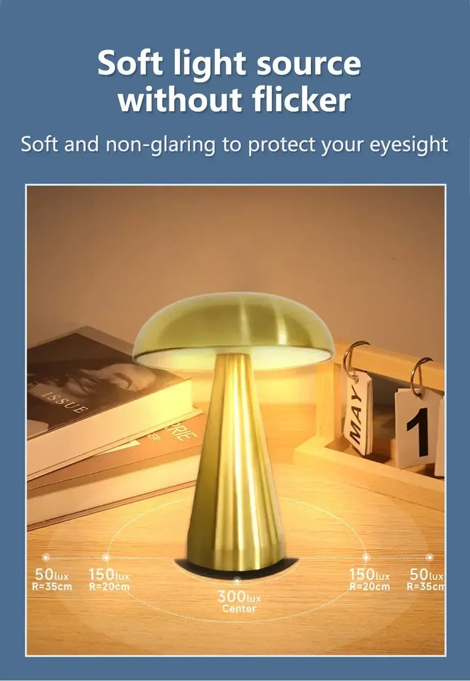 Mushroom Table Lamp – Iron Art Modern Decor for Bedroom Bedside Lighting