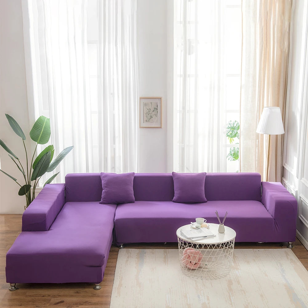Thickened Elastic Sofa Slipcovers – Sectional Corner Couch Protection for Living Room