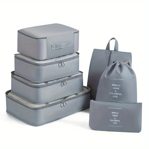 Mesh Travel Packing Cubes – Luggage Organizer Set for Suitcase Storage