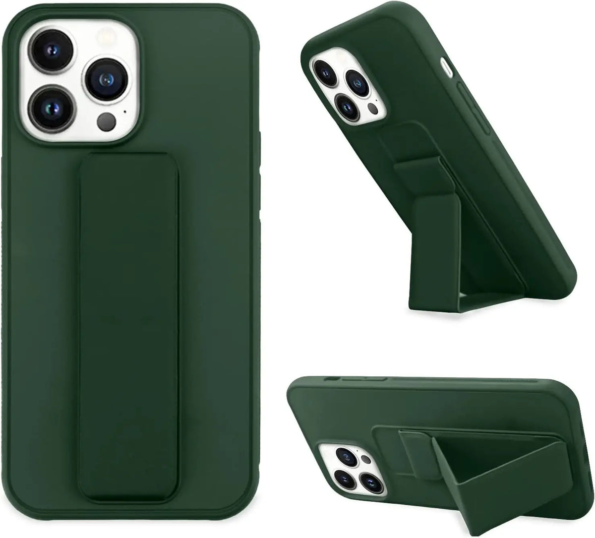 Magnetic Stand Phone Case – Protective Cover with Wrist Strap for iPhone Series