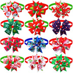 Adjustable Christmas Dog Bow Ties – Festive Holiday Pet Costume Accessories