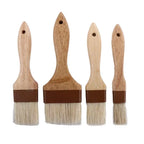 Wooden Bristle Pastry Brush – Flat Oil Basting Tool for Baking and Barbecue