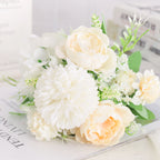 Silk Peony and Hydrangea Bouquet – Artificial Floral Decor for Wedding Home