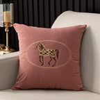 Embroidered Horse Cushion Cover – 45cm Decorative Pillow Case for Home Sofa
