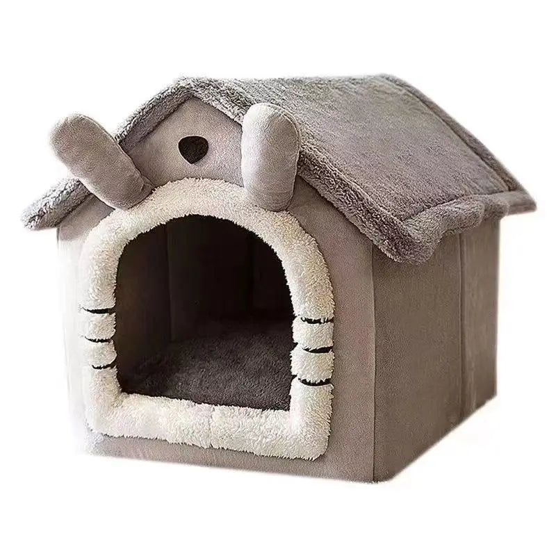 Soft Pet Bed Tent – Washable Enclosed Kennel for Indoor Dogs and Cats
