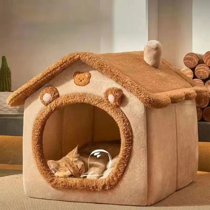 Foldable Pet House – Removable Washable Bed for Small to Large Dogs and Cats