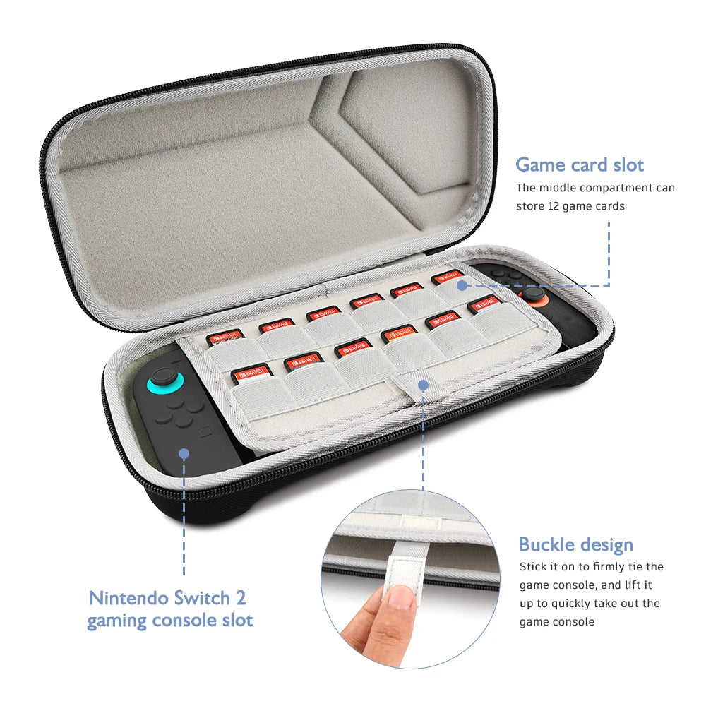 Shockproof Carrying Case – Hard Shell Storage for Nintendo Switch Consoles