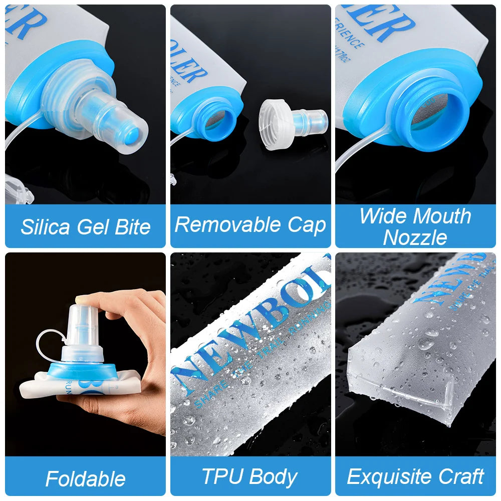 Collapsible Silicone Water Bottle – Portable Hydration for Outdoor Sports