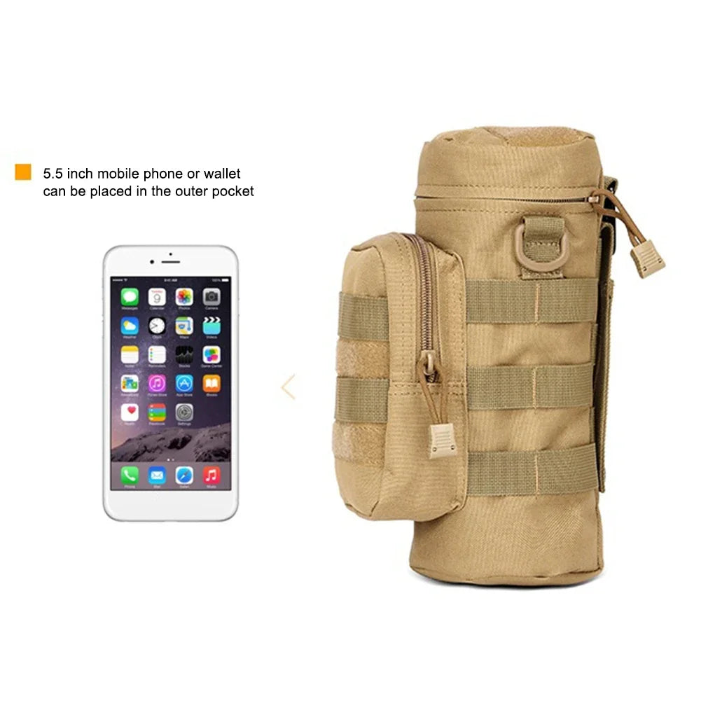 Molle Water Bottle Pouch – Tactical Kettle Carrier for Outdoor Camping