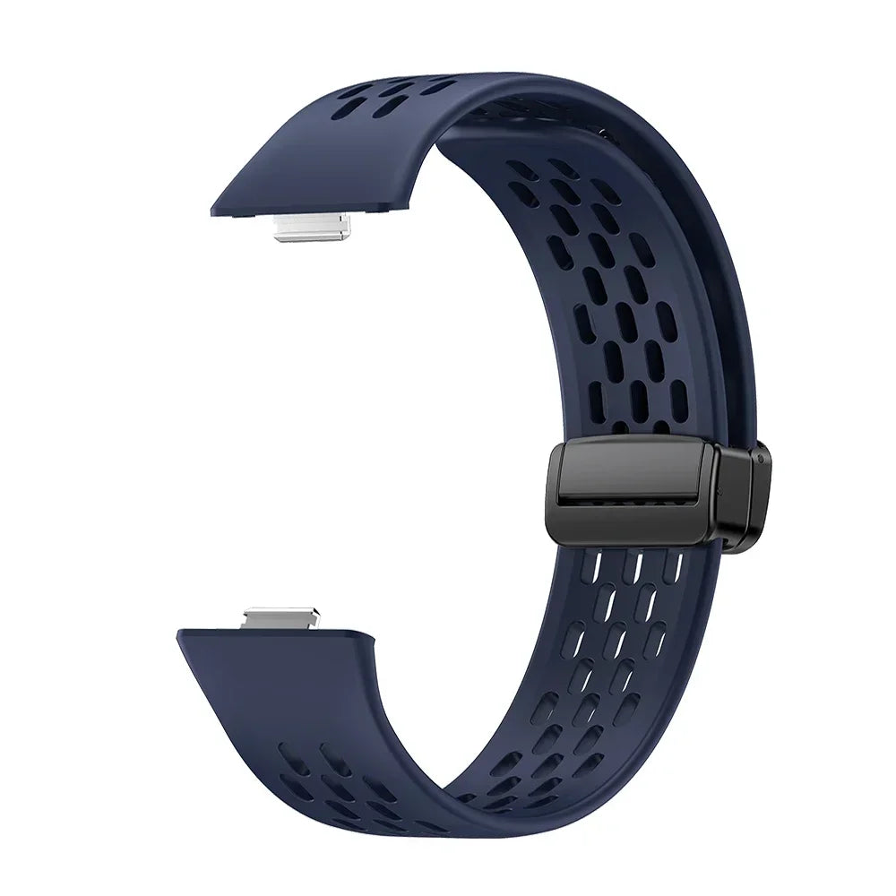 Magnetic Silicone Watch Strap – Breathable Sports Band for Huawei Watch Fit