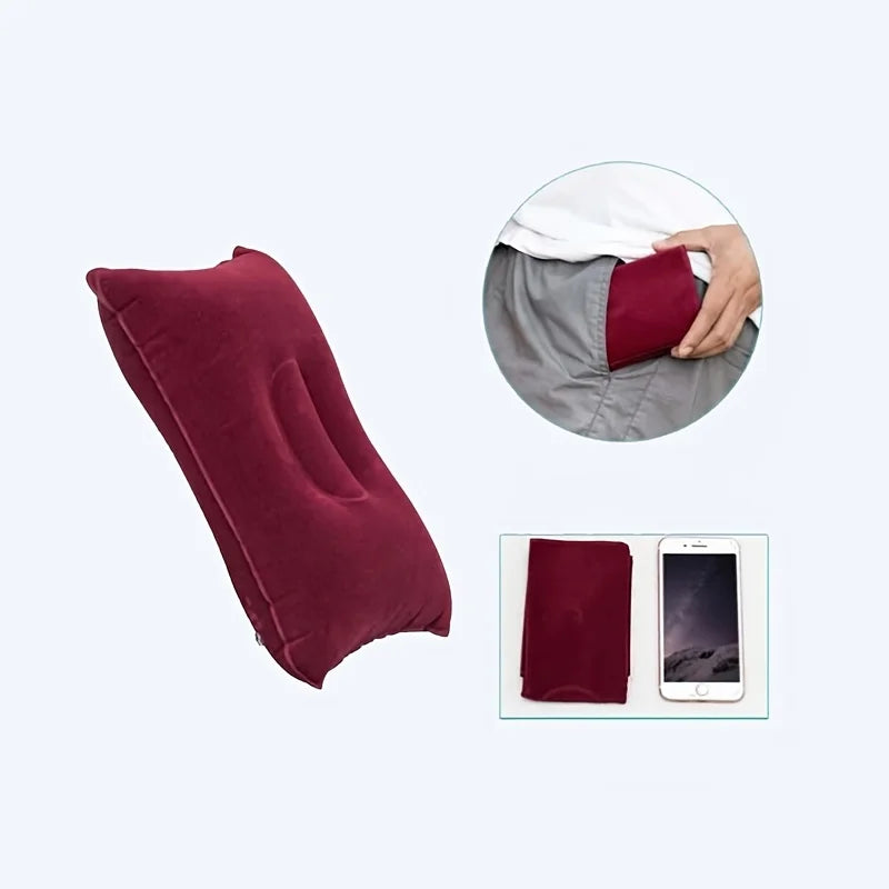 Inflatable Travel Pillow – Ergonomic Neck and Lumbar Support for Camping