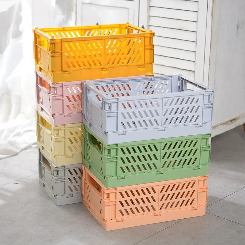 Foldable Storage Crate – Collapsible Organizer for Toys and Desk Supplies