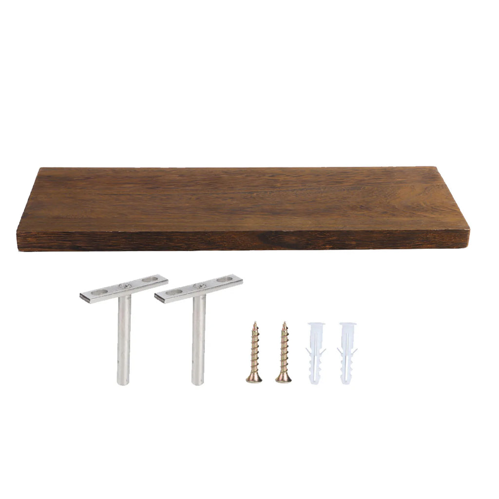 Wall Mounted Floating Wood Shelf – Single Layer Display for Home Decor