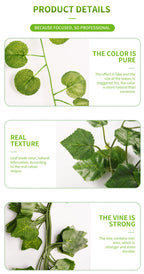 Artificial Ivy Leaf Garland – 2.1M Silk Hanging Vine for Home Garden Decor