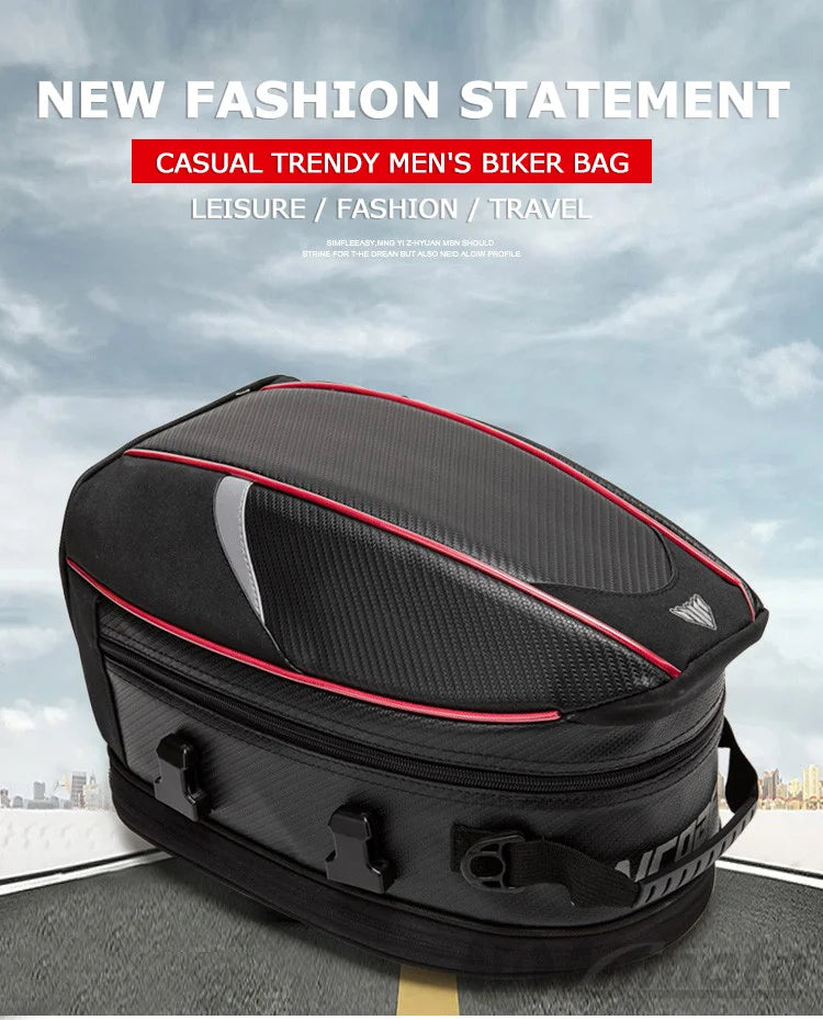 Waterproof Motorcycle Tail Bag – Large Capacity Luggage for Travel