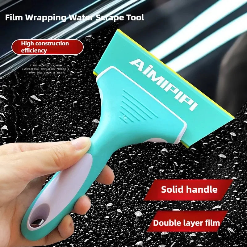 Double Layer Rubber Squeegee – Window Tint Scraper for Auto Detailing