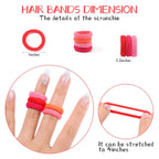 Colorful Nylon Hair Ties – Elastic Ponytail Holders for Kids Hair Styling