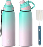 Stainless Steel Vacuum Flask – Magnetic Lid Thermal Mug for Outdoor Sports