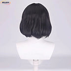 Short Black Curly Synthetic Wig – Severus Snape Cosplay for Halloween