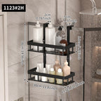 Three-Layer Wall Mounted Bathroom Rack – Shower Storage Organizer