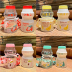 Milk Carton Water Bottle – 480ml Kawaii Plastic Cup for Kids and Adults