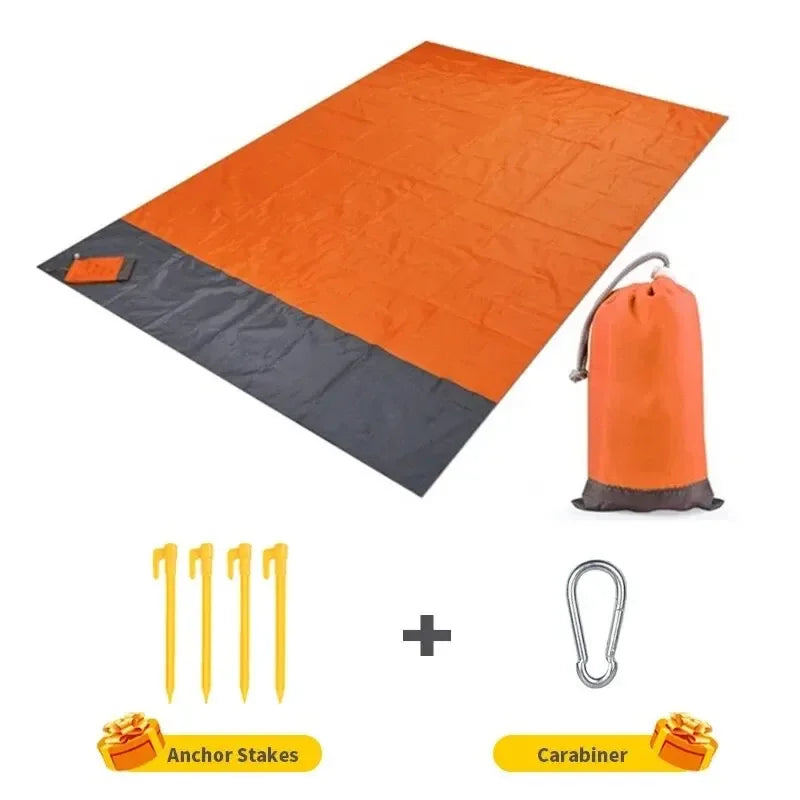 Waterproof Sandproof Beach Blanket – 200x140cm Mat for Outdoor Picnic Travel