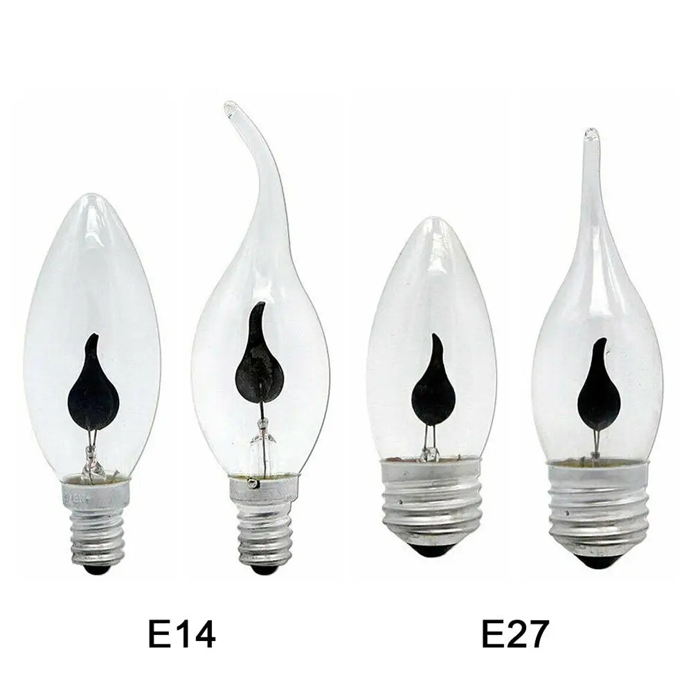 LED Flame Effect Candle Bulb – Vintage Edison Fire Lamp for Home Decor