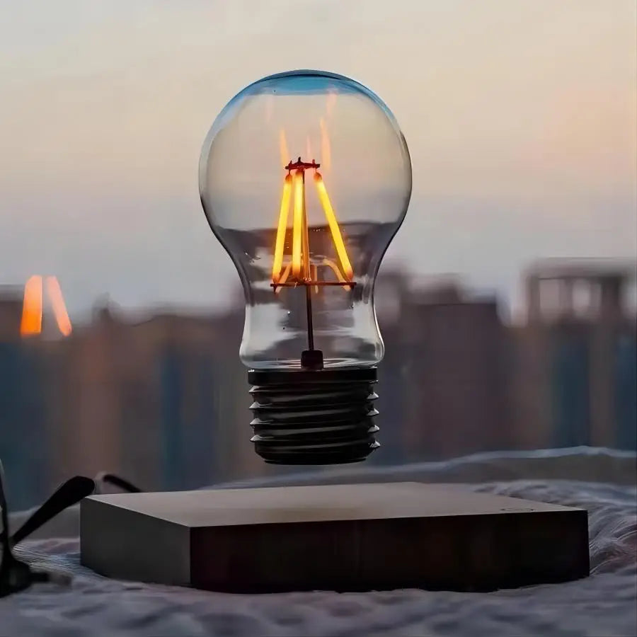 Magnetic Levitation LED Lamp – Floating Glass Bulb for Desk Decoration