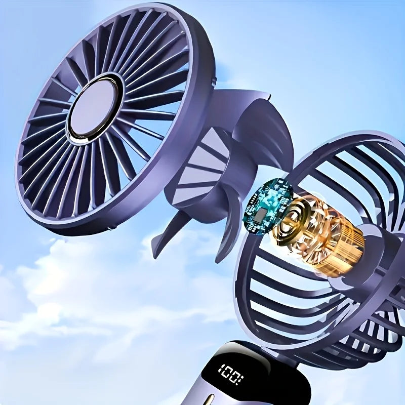 Portable Mini Handheld Fan – Rechargeable LED USB Cooler for Desk and Travel