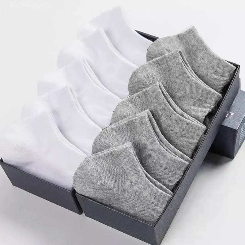 Cotton Ankle Socks – Breathable Solid Color Footwear for Sports and Gym