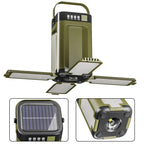 Foldable Solar Camping Light – 2000mAh Power Bank for Outdoor Hiking Tent
