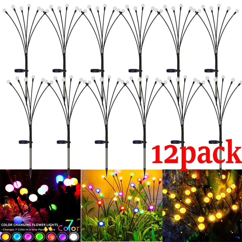 Starburst Solar Firefly Lights – Waterproof LED Lamps for Garden Path Decor