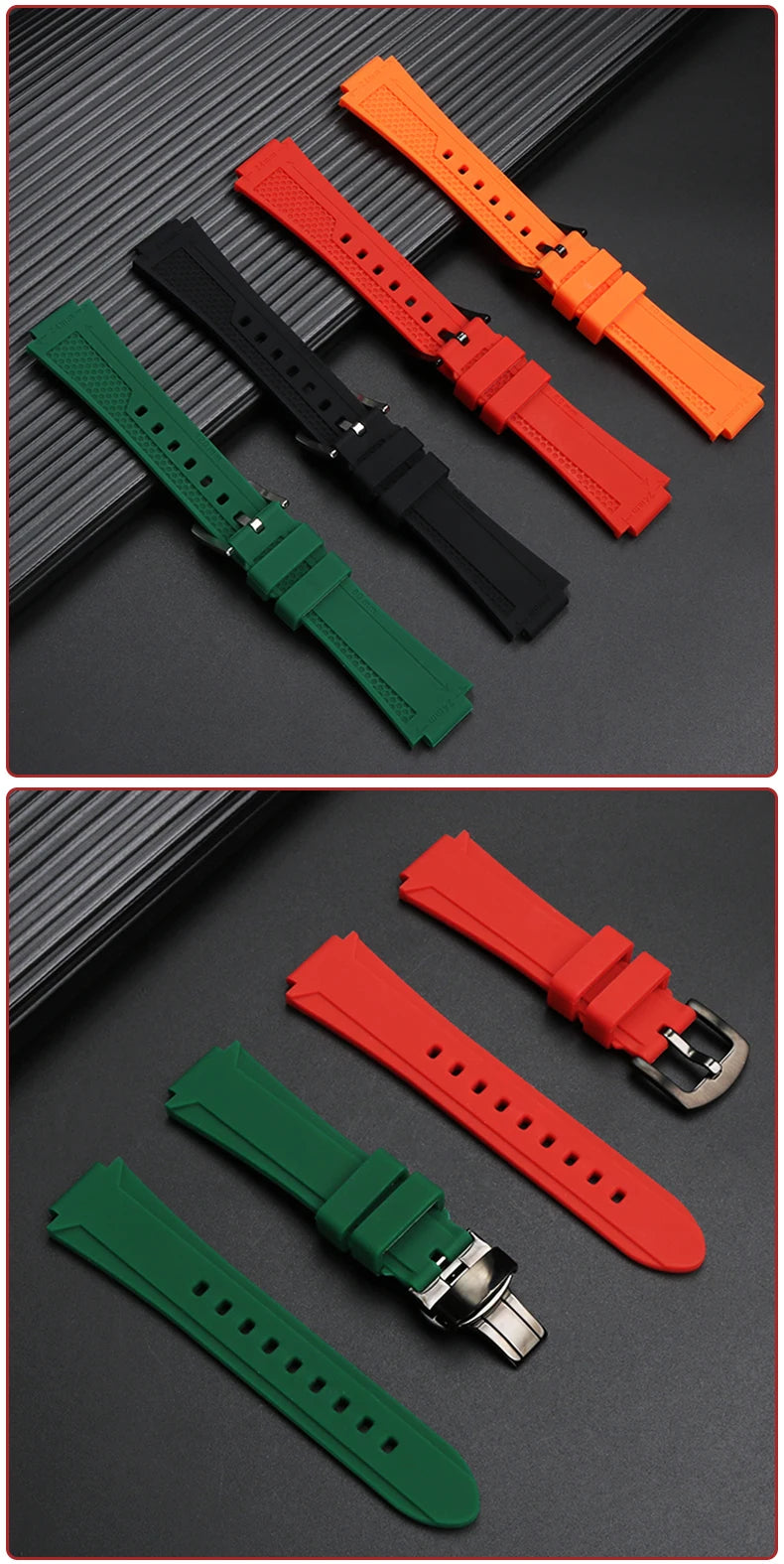 Rubber Watch Strap – Silicone Diving Band for Oris Aquis Series