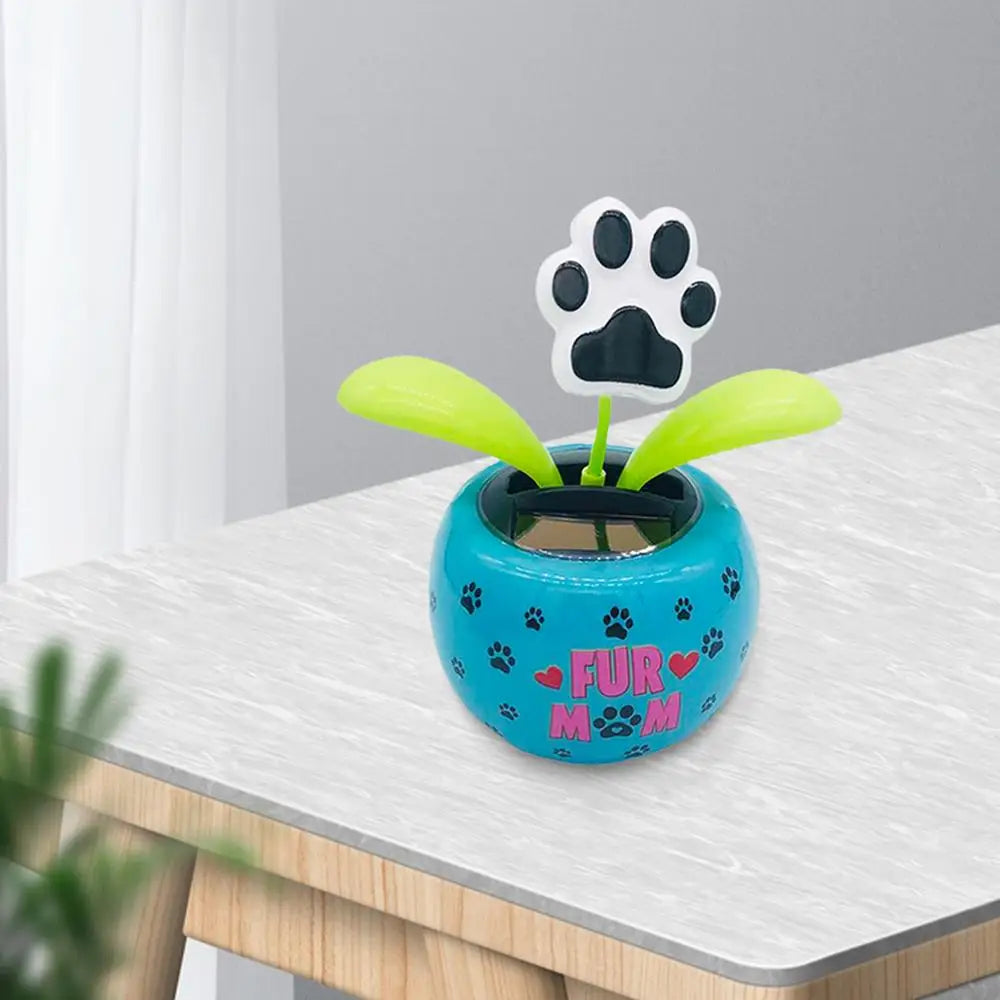 Solar Dancing Sunflower and Butterfly – Dashboard Figurine for Desk Decor
